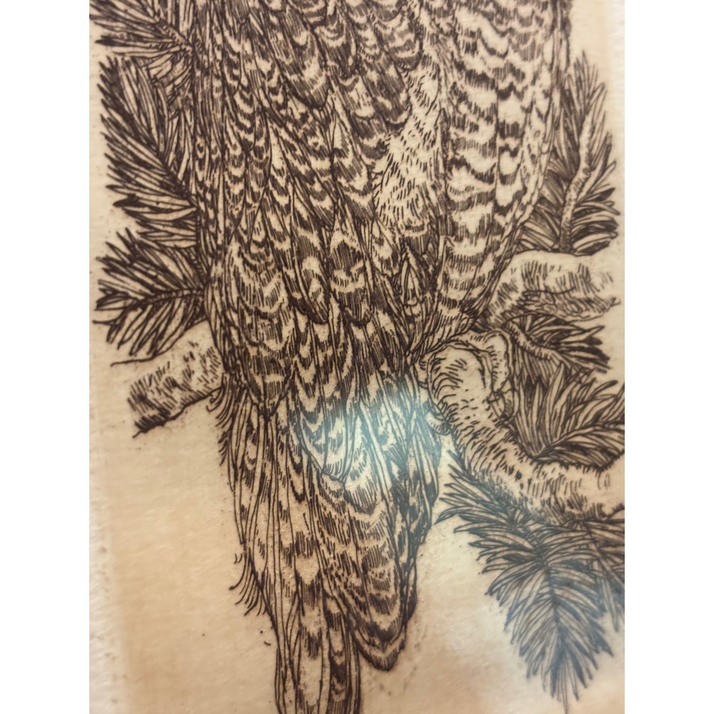 Marsha K Howe Great Horned Owl Etching 1982 Signed Limited Edition 59/150 Art